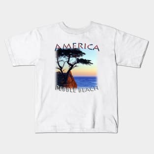 America - California - Pebble Beach Kids T-Shirt